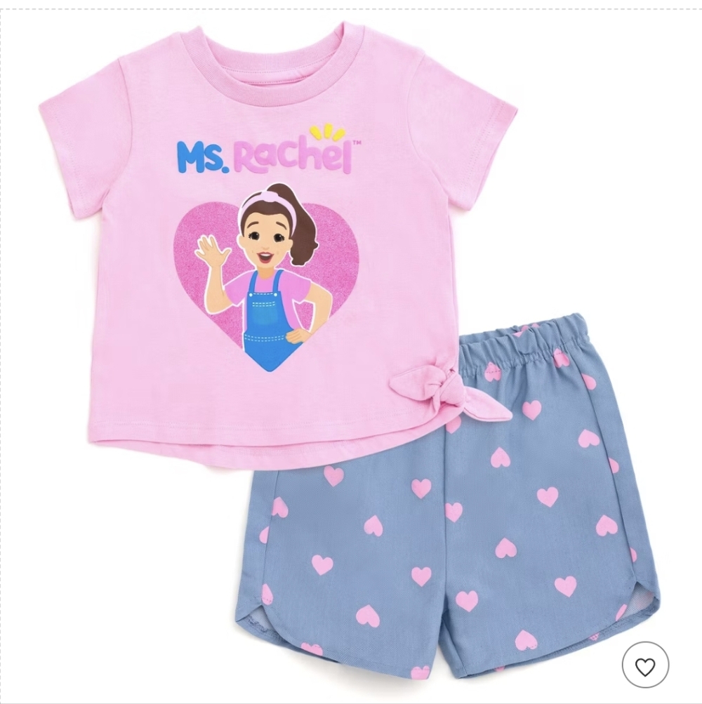 Ms. Rachel T-Shirt Chambray Shorts Outfit Set Infant- 12M